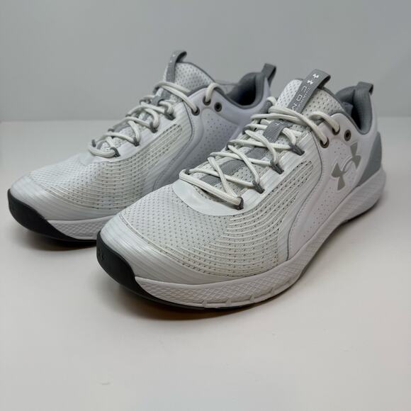 Under Armor Cross Trainers Men's 13 Charged Commit Tr 3 Cross Trainer White EUC - Picture 1 of 10